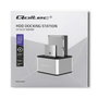 QOLTEC Estación de acoplamiento USB 3.0 Plata