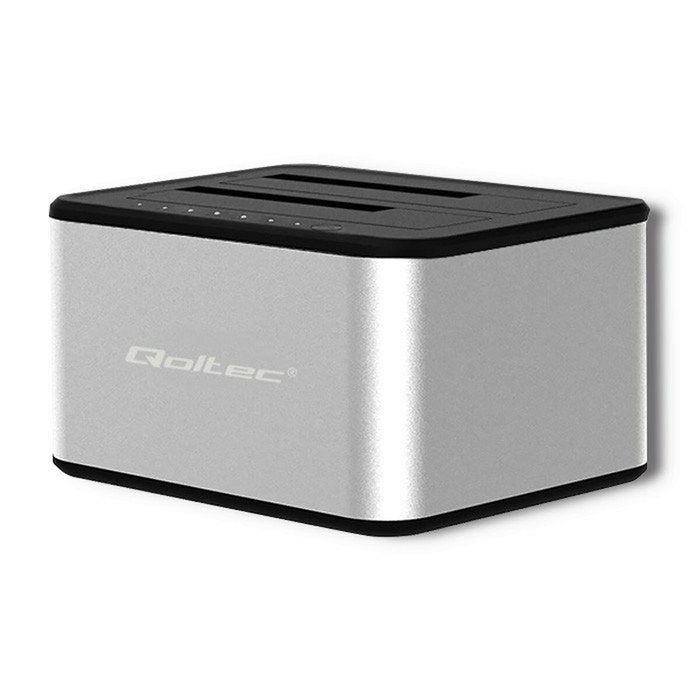 QOLTEC Estación de acoplamiento USB 3.0 Plata QOLTEC Estación de acoplamiento USB 3.0 Plata