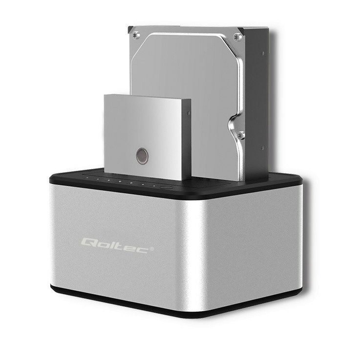 QOLTEC Estación de acoplamiento USB 3.0 Plata QOLTEC Estación de acoplamiento USB 3.0 Plata