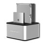 QOLTEC Estación de acoplamiento USB 3.0 Plata