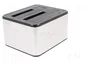 QOLTEC Estación de acoplamiento USB 3.0 Plata