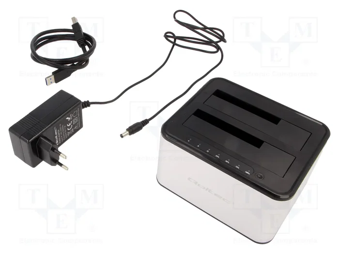 QOLTEC Estación de acoplamiento USB 3.0 Plata QOLTEC Estación de acoplamiento USB 3.0 Plata