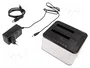 QOLTEC Estación de acoplamiento USB 3.0 Plata