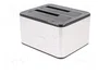 QOLTEC Estación de acoplamiento USB 3.0 Plata