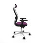PIQUERAS Y CRESPO Silla de oficina Jorquera con mecanismo Sincro, Morado y Blanco