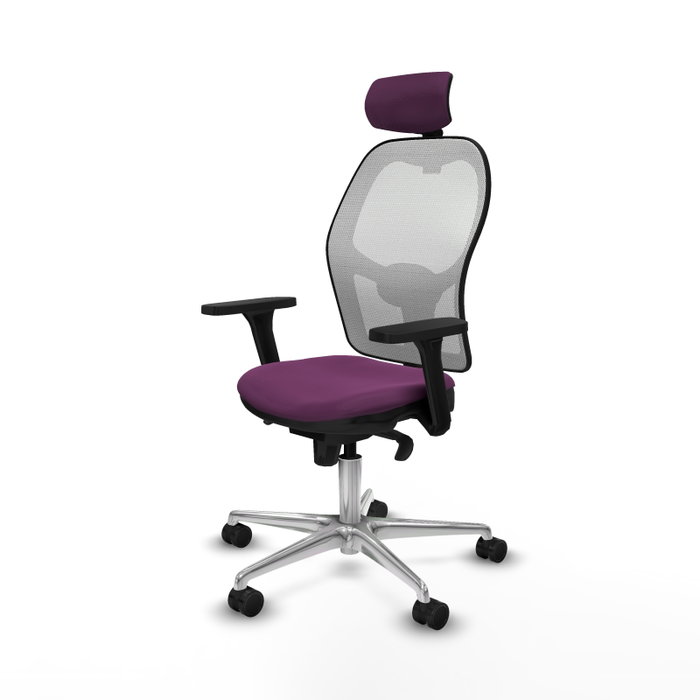 PIQUERAS Y CRESPO Silla de oficina Jorquera con mecanismo Sincro, Morado y Blanco PIQUERAS Y CRESPO Silla de oficina Jorquera con mecanismo Sincro, Morado y Blanco
