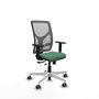 PIQUERAS Y CRESPO Silla de oficina Motilla con mecanismo Sincro/Traslack, Verde esmeralda y Gris