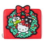 Loungefly Cartera Christmas Hello Kitty Sanrio Piel Vegana Billetero 15x10cm con Cremallera y Detalles en Relieve