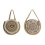DKD Home Decor Surtido de 2 Bolsos de Yute MODA YUTE 36x36x12 cm