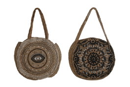 DKD Home Decor Surtido de 2 Bolsos de Yute MODA YUTE 36x36x12 cm
