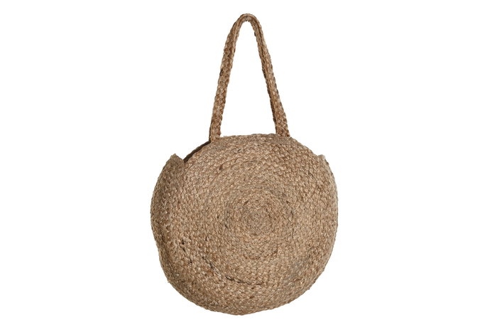 DKD Home Decor Bolso Mediterraneo Natural Negro 12 x 36 x 36 cm (2 Unidades)