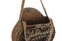 DKD Home Decor Bolso Mediterraneo Natural Negro 12 x 36 x 36 cm (2 Unidades)