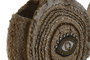 DKD Home Decor Bolso Mediterraneo Natural Negro 12 x 36 x 36 cm (2 Unidades)