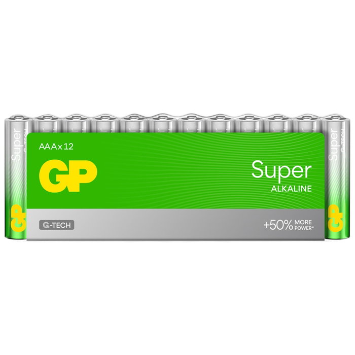 GP Super Alkaline AAA 1,5V Micro LR03 (Pack de 12) GP Super Alkaline AAA 1,5V Micro LR03 (Pack de 12)