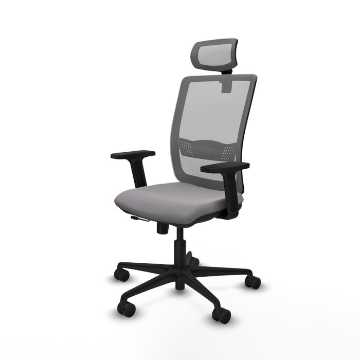 PIQUERAS Y CRESPO Silla de oficina Haches Gris con Mecanismo Sincro/Traslack PIQUERAS Y CRESPO Silla de oficina Haches Gris con Mecanismo Sincro/Traslack