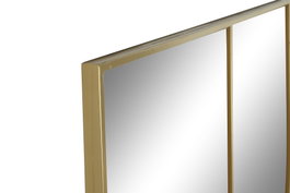 DKD Home Decor Espejo de Hierro y Cristal Dorado 90x180 cm