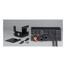 EATON HotSwap MBP 11000i - Service Bypass Panel Rackmount 400/230V, Input/Output Hard Wire, 4 Tomacorrientes C19, Compatible con 9PX 6/8/11 kVA, Negro