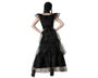 Disfraz Adulto Halloween Vestido Largo Negro Con Cinturón Ajustable Temática Gótica Niña Muerta Talla XS-S para Mujer