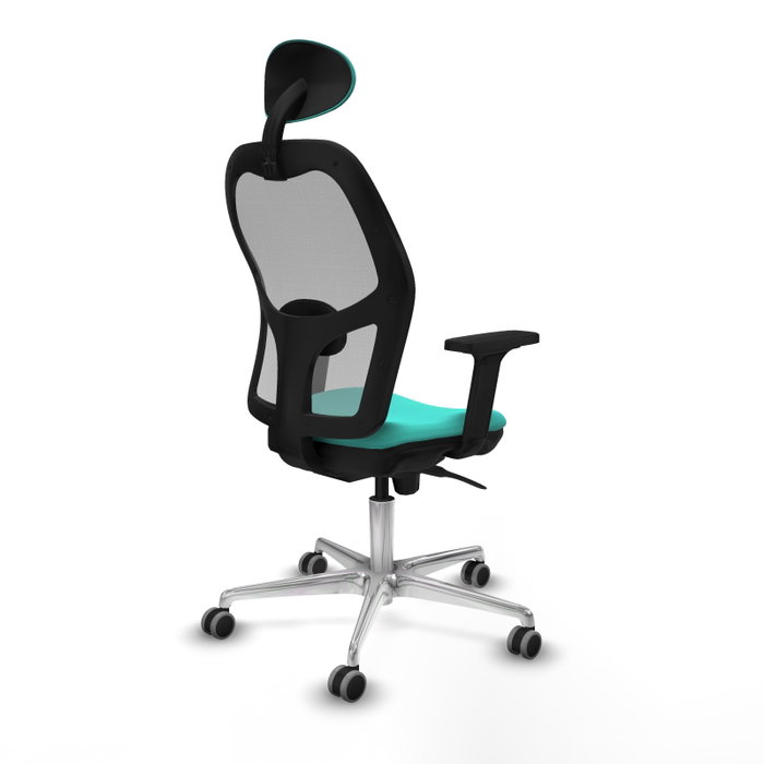 PIQUERAS Y CRESPO Silla de oficina Jorquera con mecanismo Sincro, Turquesa y Gris PIQUERAS Y CRESPO Silla de oficina Jorquera con mecanismo Sincro, Turquesa y Gris
