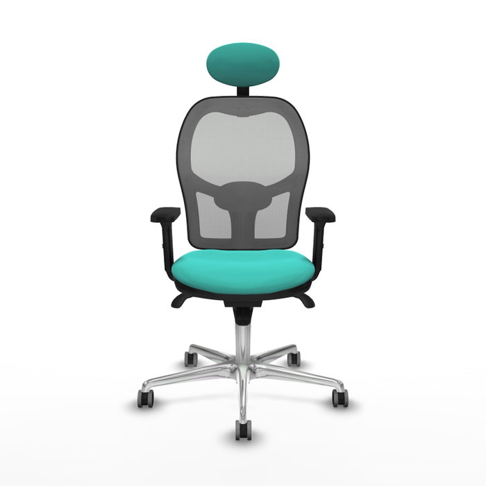 PIQUERAS Y CRESPO Silla de oficina Jorquera con mecanismo Sincro, Turquesa y Gris PIQUERAS Y CRESPO Silla de oficina Jorquera con mecanismo Sincro, Turquesa y Gris