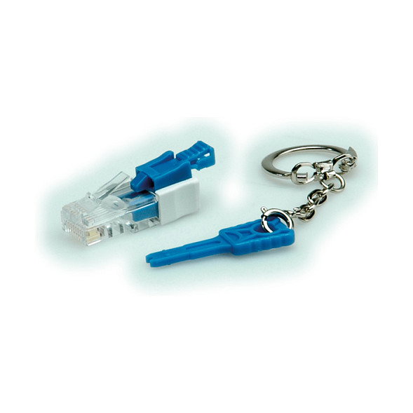 ROLINE RJ45 Plug Lockable Modular Stecker RJ-45 Verschliessbar, Transparente, Conector Enchufe Con Llave, Plástico