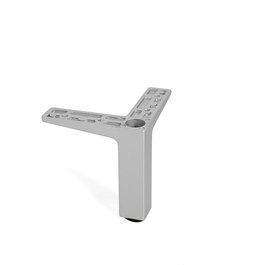 Mafos Pata Metálica Zamak Quadro Acabado Cromo Brillo Altura H120