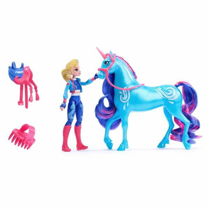 Spin Master Muñeca Articulada Isabel 11 cm y Unicornio River 12 cm