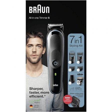 Recortadora 7 en 1 Braun MGK 5345/ con Batería/ 7 Accesorios