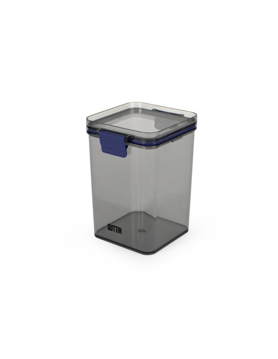 Inde Tarro Cuadrado PET con Tapa Hermética 1050 ml (10 x 11.5 x 15 cm) - Quttin (12 Unidades)