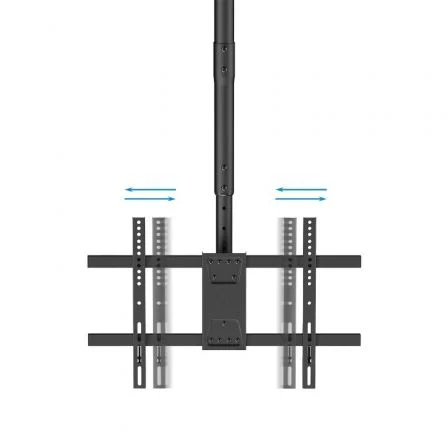 Tooq Soporte Techo TV LPCE1186TSLI-B Giratorio Inclinable Nivelable para Pantallas 43-86" VESA 200x200-600x400 hasta 60kg Negro