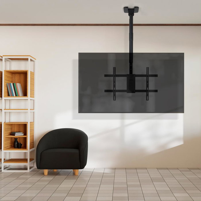 Tooq Soporte Techo para Pantallas de hasta 86 Pulgadas Vesa 200x200-600x400mm Negro