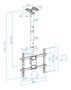 Tooq Soporte Techo para Pantallas de hasta 86 Pulgadas Vesa 200x200-600x400mm Negro