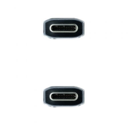 Nano Cable 10.01.4102-COMB Cable USB 3.1 Tipo-C Macho a Tipo-C Macho, 100W, 10Gbps, 2m, Gris y Negro