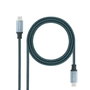 Nanocable Cable USB-C a USB-C 100W 10Gbps 2m Gris/Negro