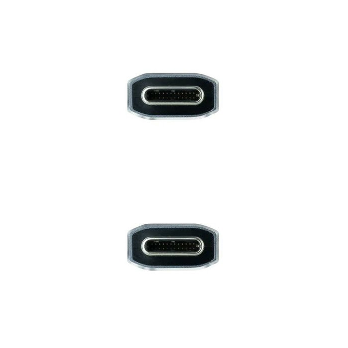 Nanocable Cable USB-C a USB-C 100W 10Gbps 2m Gris/Negro