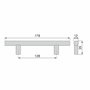Emuca Lote de 10 tiradores para mueble Orlando, L178mm, intereje 128mm, Acero, Níquel satinado