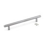 Emuca Lote de 10 tiradores para mueble Orlando, L178mm, intereje 128mm, Acero, Níquel satinado