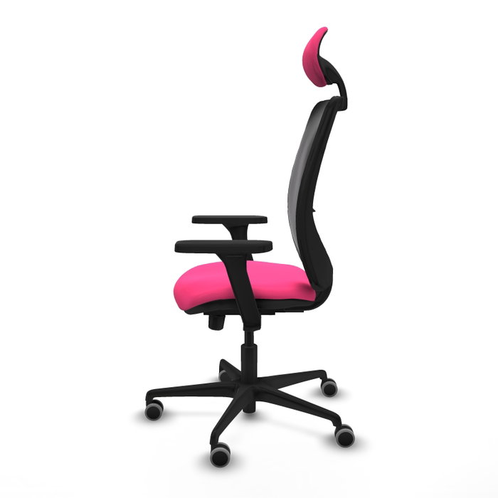 PIQUERAS Y CRESPO Silla de oficina Zulema Rosa y Negro con Mecanismo Sincro/Traslack PIQUERAS Y CRESPO Silla de oficina Zulema Rosa y Negro con Mecanismo Sincro/Traslack