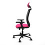PIQUERAS Y CRESPO Silla de oficina Zulema Rosa y Negro con Mecanismo Sincro/Traslack