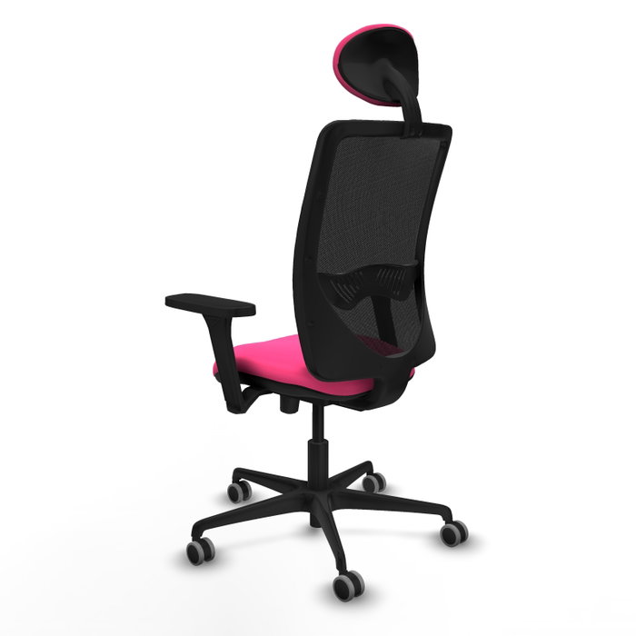 PIQUERAS Y CRESPO Silla de oficina Zulema Rosa y Negro con Mecanismo Sincro/Traslack PIQUERAS Y CRESPO Silla de oficina Zulema Rosa y Negro con Mecanismo Sincro/Traslack