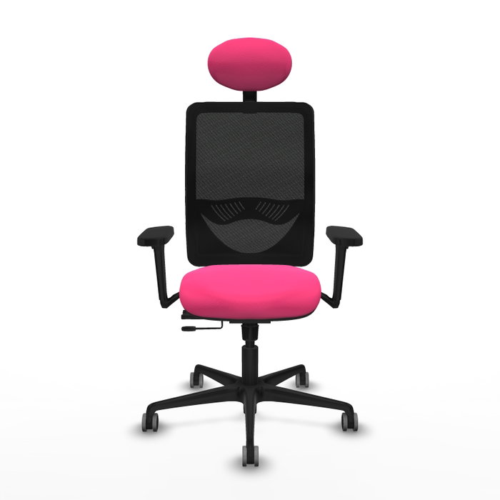 PIQUERAS Y CRESPO Silla de oficina Zulema Rosa y Negro con Mecanismo Sincro/Traslack PIQUERAS Y CRESPO Silla de oficina Zulema Rosa y Negro con Mecanismo Sincro/Traslack
