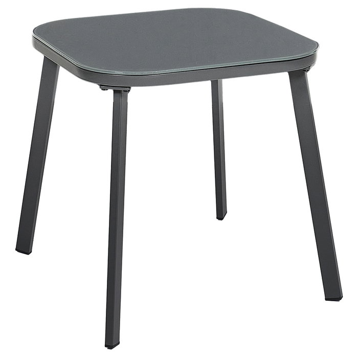 Home Deco Factory Set Salón Jardín Gris 2 Personas Mesa Reversible Acero y Textileno Resistente UV e Intemperie 45x45 cm Home Deco Factory Set Salón Jardín Gris 2 Personas Mesa Reversible Acero y Textileno Resistente UV e Intemperie 45x45 cm