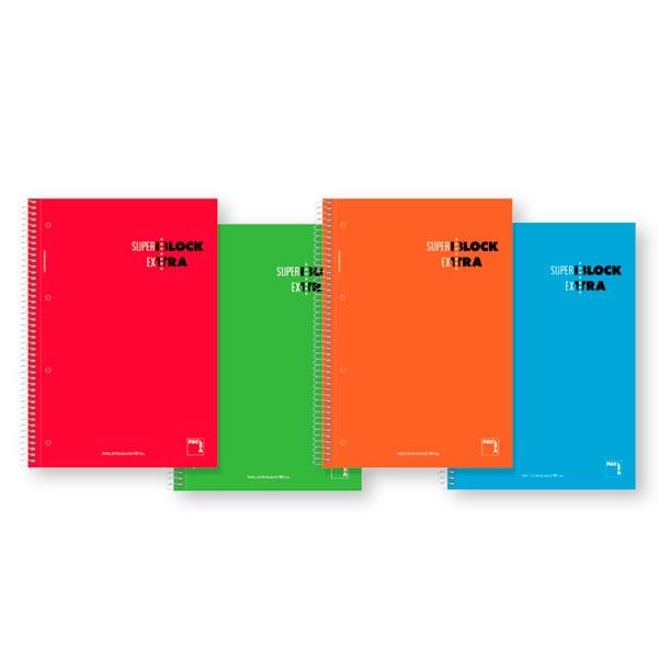 Pacsa Superblock Cuaderno microperforado tapa dura A4 colores surtidos Pacsa Superblock Cuaderno microperforado tapa dura A4 colores surtidos