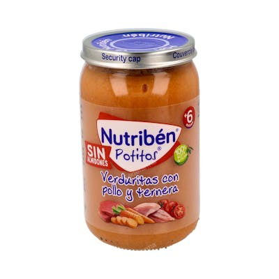 Nutriben Potito Pollo Ternera Verduritas 235Gr +6M Nutriben Potito Pollo Ternera Verduritas 235Gr +6M