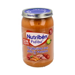 Nutriben Potito Pollo Ternera Verduritas 235Gr +6M