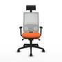 PIQUERAS Y CRESPO Silla de oficina Horna Naranja y Blanco