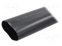 HELLERMANNTYTON Tubo termoretráctil 95mm 3:1 Negro 1m