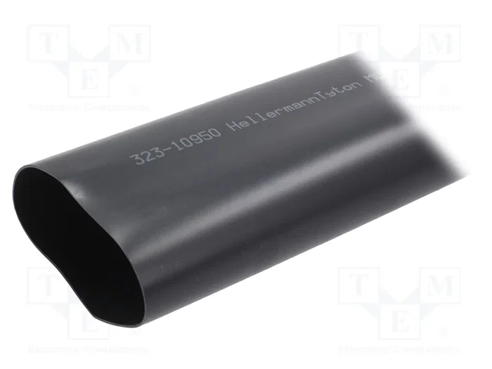 HELLERMANNTYTON Tubo termoretráctil 95mm 3:1 Negro 1m HELLERMANNTYTON Tubo termoretráctil 95mm 3:1 Negro 1m