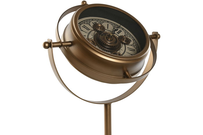 DKD Home Decor Reloj de Sobremesa Metal y Cristal Dorado