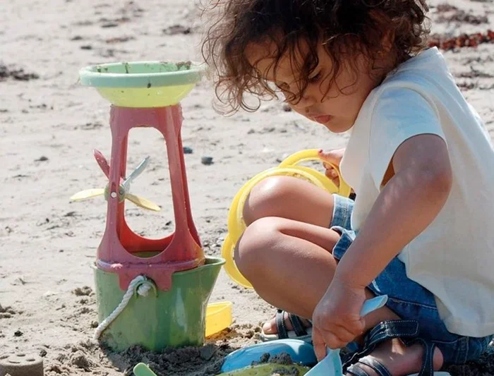 Vikingtoys Molino de arena y agua ecológico y reciclable hecho con caña de azúcar